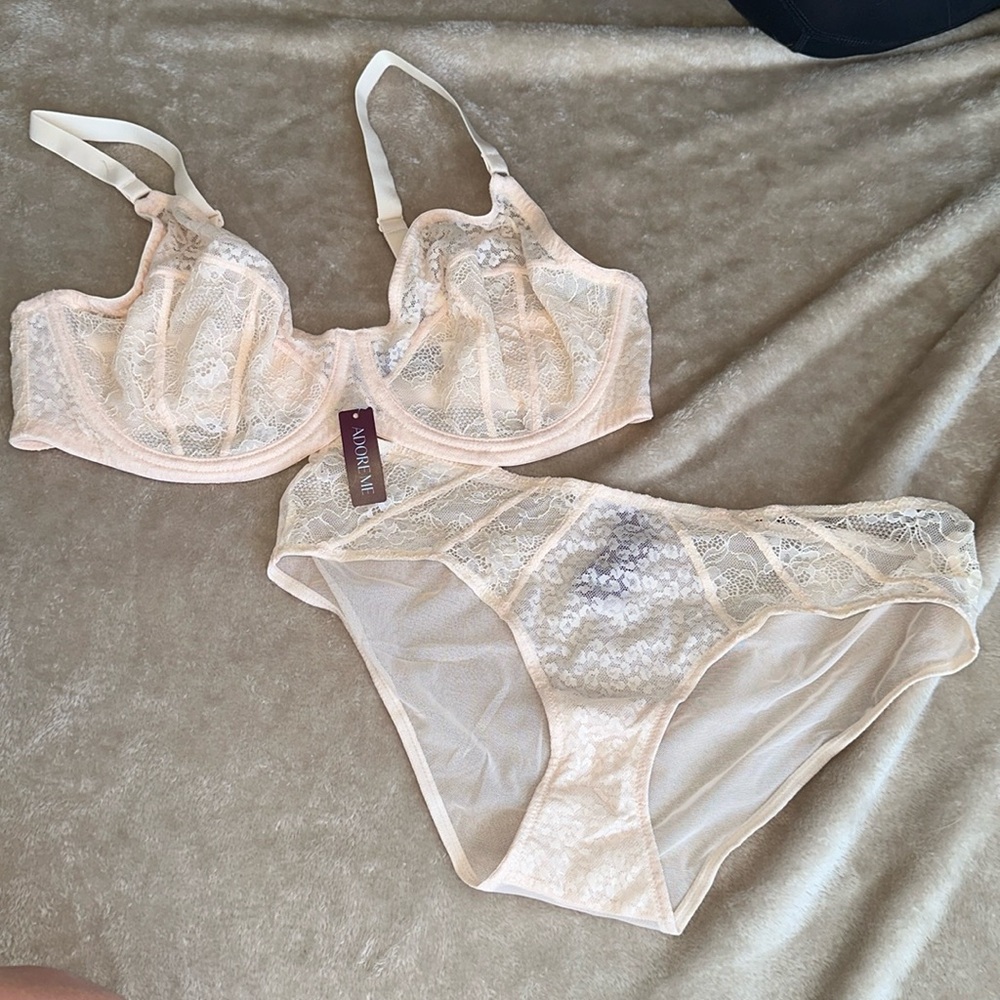 Adore Me Women's Nude Lingerie Set